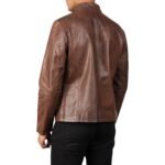 ALEX BROWN LEATHER BIKER JACKET