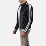 HANK BLACK LEATHER BIKER JACKET