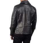 VINCENT BLACK LEATHER BIKER JACKET