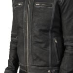 YOUNGSTER DISTRESSED BLACK LEATHER JACKET
