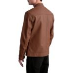 ZEN MATTE BROWN LEATHER BIKER JACKET