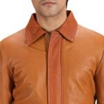 HUBERT TAN BROWN LEATHER JACKET