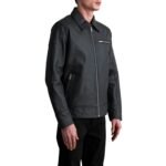 LAVENDARD MATTE BLACK LEATHER BIKER JACKET