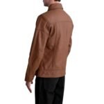 LAVENDARD MATTE BROWN LEATHER BIKER JACKET