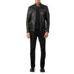 MACK BLACK LEATHER BIKER JACKET