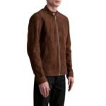 ZEN BROWN SUEDE BIKER JACKET