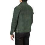 ARMAND GREEN SUEDE BIKER JACKET