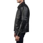 ARMSTRONG BLACK LEATHER BIKER JACKET