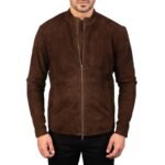 CHARCOAL MOCHA SUEDE BIKER JACKET
