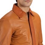 HUBERT TAN BROWN LEATHER JACKET