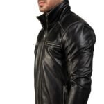 HUDSON BLACK LEATHER BIKER JACKET