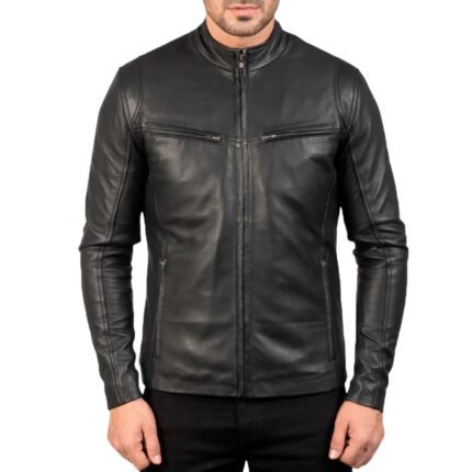 IONIC BLACK LEATHER JACKET