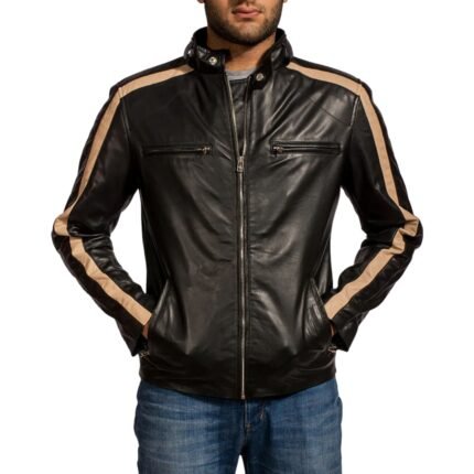 JACK BLACK LEATHER BIKER JACKET