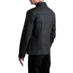 LAVENDARD MATTE BLACK LEATHER BIKER JACKET