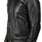 TEA HOUSE BLACK LEATHER BIKER JACKET