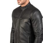 IONIC BLACK LEATHER JACKET