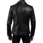 LEGACY BLACK LEATHER BIKER JACKET