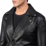 ALLARIC ALLEY BLACK LEATHER BIKER JACKET