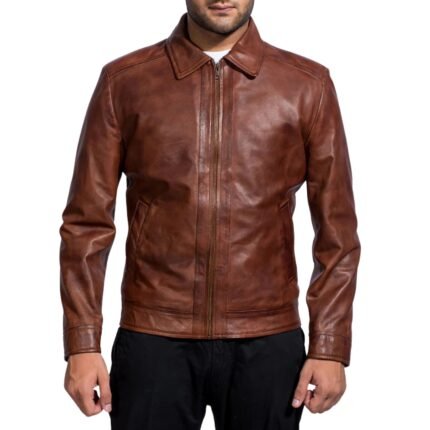 INFERNO BROWN LEATHER JACKET
