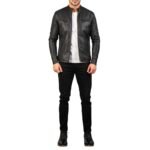 IONIC BLACK LEATHER JACKET