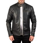 DEAN BLACK LEATHER BIKER JACKET