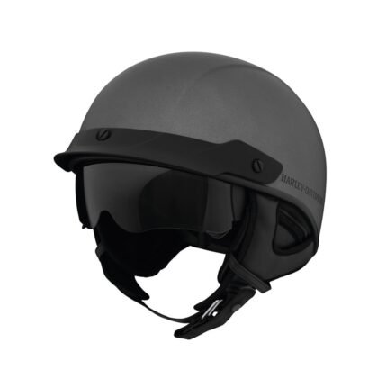 HARLEY DAVIDSON LUCID J03 HALF HELMET BLACK SILVER