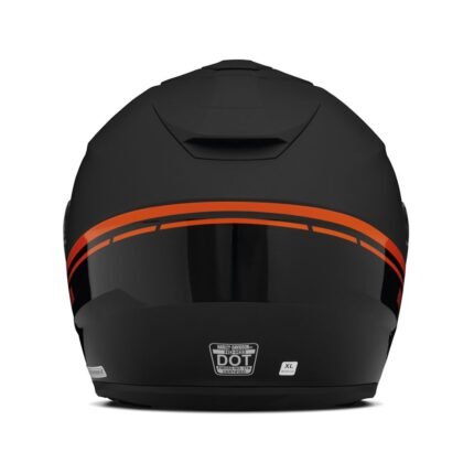BLACK MAYWOOD II MOTORCYCLE HELMET WITH RETRACTABLE SUN SHIELD
