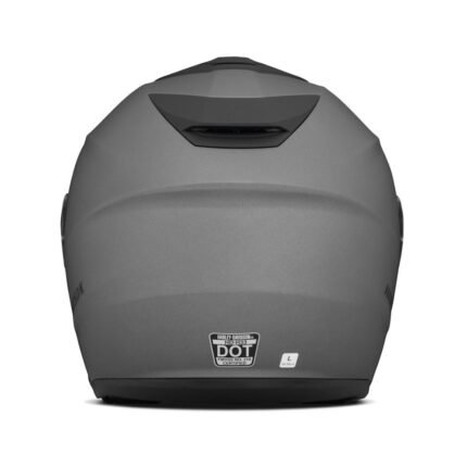 BLACK AND MATTE BLACK SILVER 3/4 MOTORCYCLE HELMET WITH RETRACTABLE SUN SHIELD