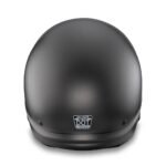 MATTE DARK GREY MOTORCYCLE HELMET WITH RETRACTABLE SHIELD AND SKULL LOGO