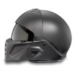SIDE PROFILE OF PILOT II HELMET FEATURING WILLIE G SKULL DESIGN