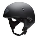 LIGHTWEIGHT HARLEY-DAVIDSON HALF HELMET WITH THERMOPLASTIC SHELL AND ANTI-SCRATCH VISOR
