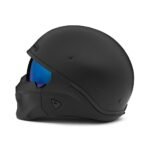 MULTI-CONFIGURATION MOTORCYCLE HELMET WITH UV PROTECTION SUN SHIELD AND VENTED FACE MASK