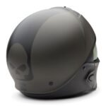 MATTE BLACK AND BLACK OLIVE MOTORCYCLE HELMET SIDE PROFILE