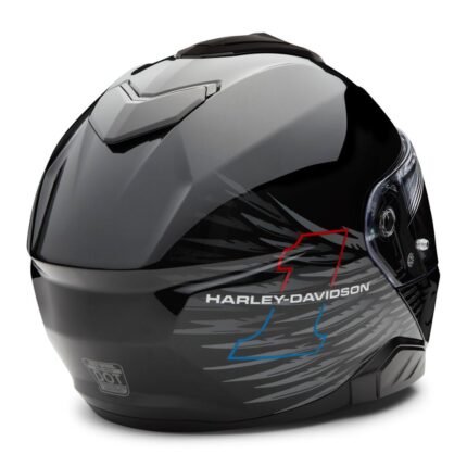 HARLEY‑DAVIDSON LIBERTY EAGLE CAPSTONE SUN SHIELD III H35 MODULAR MOTORCYCLE HELMET WITH GRAPHIC