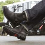 HARLEY‑DAVIDSON MEN’S SCOUT LEATHER HARNESS RIDING BOOT WITH METAL BAR & SHIELD LOGO