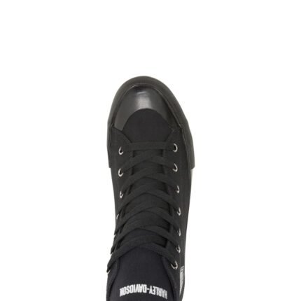 HARLEY‑DAVIDSON MEN’S NATHAN CHROME VULCANIZED CANVAS SNEAKER WITH RUBBER OUTSOLE