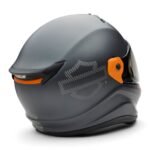 MATTE METALLIC CHARCOAL FULL FACE MOTORCYCLE HELMET WITH TINTED SHIELD