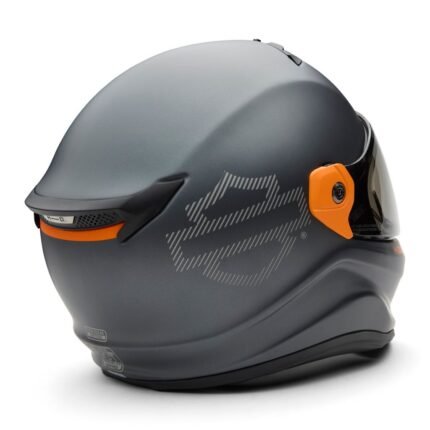 MATTE METALLIC CHARCOAL FULL FACE MOTORCYCLE HELMET WITH TINTED SHIELD