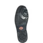 HARLEY‑DAVIDSON MEN’S VNTGMOTO SHORT CASUAL BOOT IN BLACK FULL‑GRAIN LEATHER WITH LACE‑UP AND BUCKLE DETAIL
