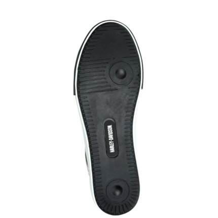 HARLEY‑DAVIDSON MEN’S BAXTER CASUAL SNEAKER IN BLACK LEATHER WITH RUBBER OUTSOLE