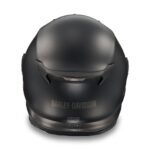 MATTE BLACK FULL FACE MOTORCYCLE HELMET WITH WILLIE G SKULL DESIGN