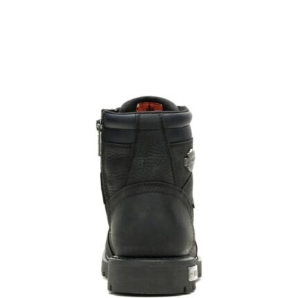 BLACK AND WHITE HARLEY‑DAVIDSON MEN’S GRADY RIDE PERFORMANCE RIDING SNEAKER WITH FULL‑GRAIN LEATHER AND RUBBER OUTSOLE