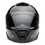 FULL‑FACE MOTORCYCLE HELMET WITH RETRACTABLE SUN SHIELD AND MOISTURE‑WICKING LINER