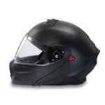 VENTILATED MOTORCYCLE HELMET WITH ADJUSTABLE AIRFLOW AND REAR SPOILER