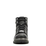 MEN’S BLACK LEATHER CASUAL BOOT WITH BREATHABLE MESH LINING AND RUBBER OUTSOLE