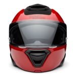 MOTORCYCLE HELMET WITH POLYCARBONATE COMPOSITE SHELL AND DOUBLE D‑RING CHIN STRAP