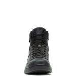 Front and side view of men’s all‑black Grady casual sneaker showing lace‑up design and mesh lining