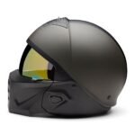 H‑D ULTRA X16 HELMET WITH SPEAKER POCKETS AND DOT CERTIFICATION ON WHITE BACKGROUND