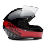 FULL FACE HELMET WITH UV PROTECTION FACE SHIELD AND EYEWEAR GROOVES