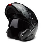 POLYCARBONATE COMPOSITE MOTORCYCLE HELMET WITH WIND TUNNEL‑TESTED REAR SPOILER